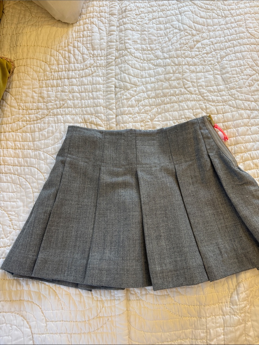 J. Crew Girls' Gray Pleated Mini Skirt